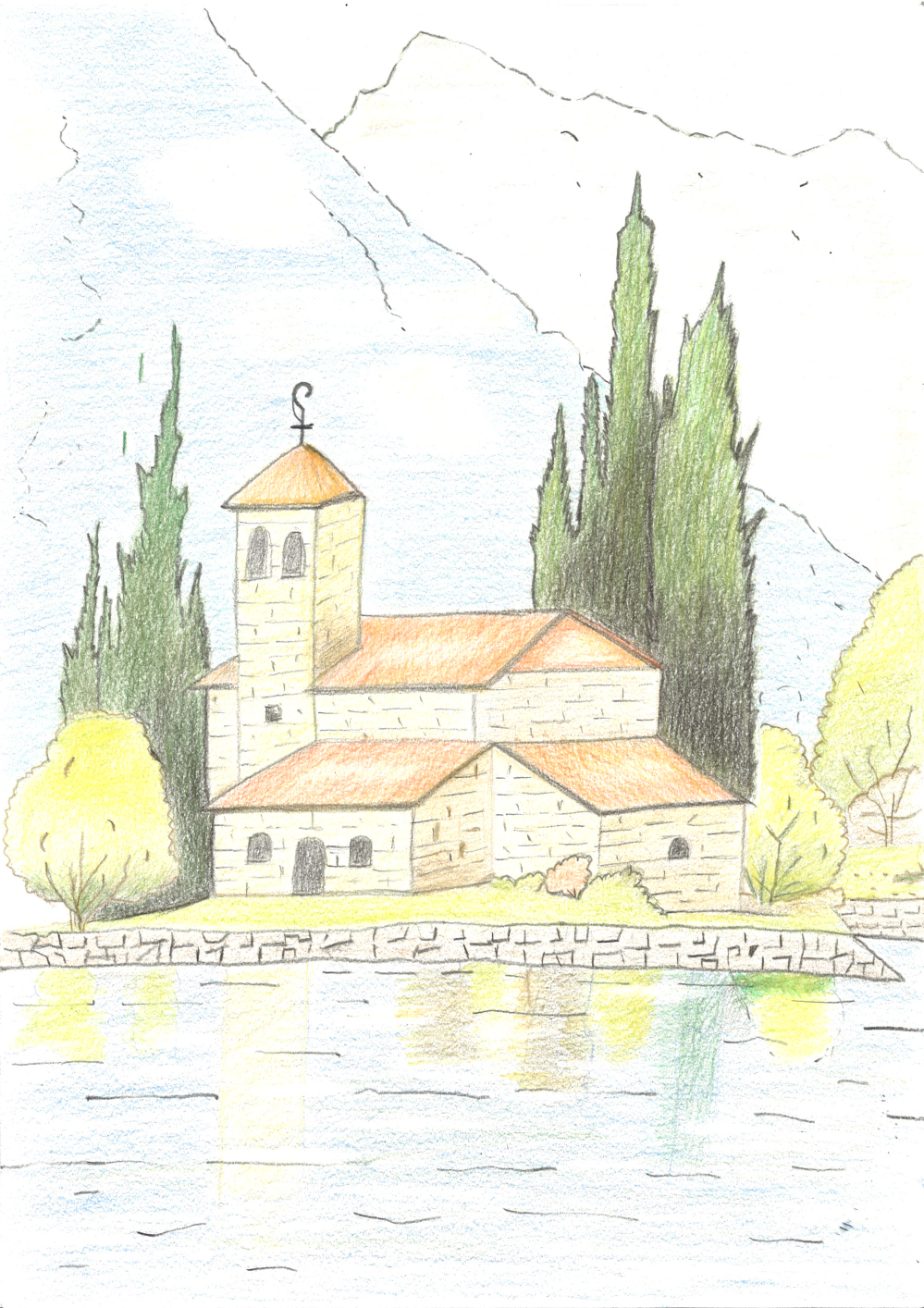 [색연필수채화] 김영희 作 - 그림 같은 집