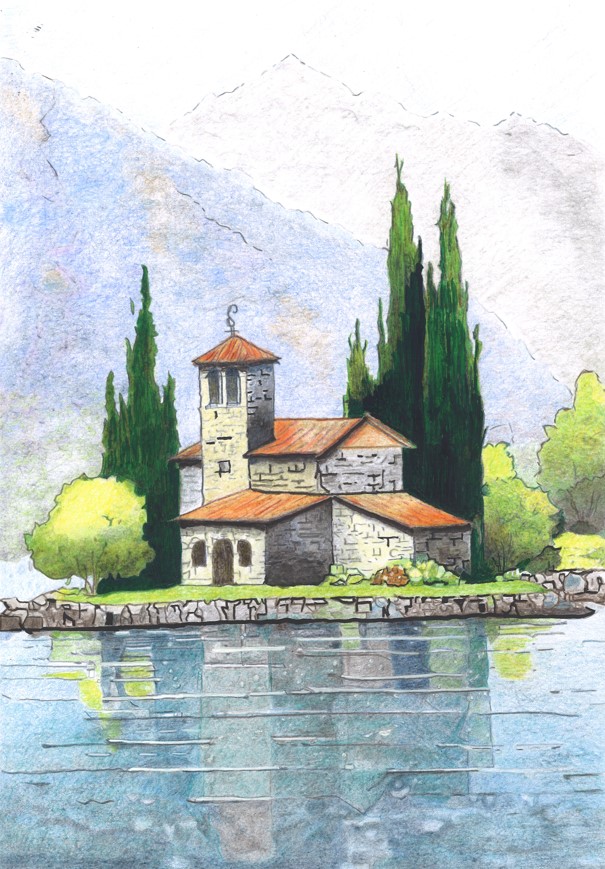 [색연필수채화] 곽상일 作 - 별장