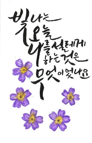 [캘리그라피] 조성숙 作 - 빛! 오! 나!